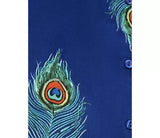 Leur pyjama en satin imprimé plumes de paon Nibs