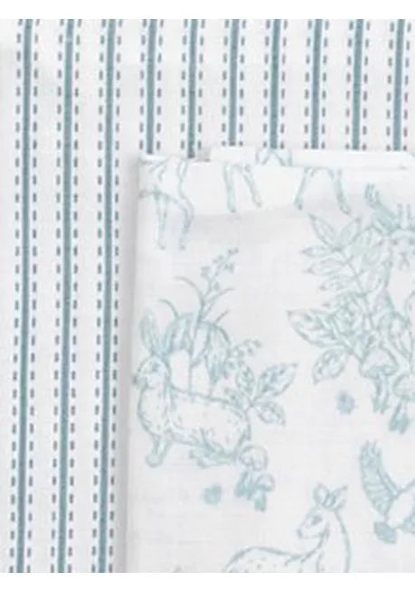 The Little Tailor Mixed Pattern Muslin Cloths, Pack of 4 - McGrocer