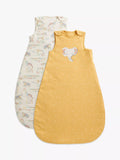 Gigoteuse bébé John Lewis Safari Rainbow, indice de chaleur 1,5-2,5 tog, lot de 2, jaune/multicolore