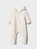 Combinaison de ski à capuche Mango Baby Sherpa, beige clair