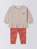 Ensemble sweat-shirt et legging bébé John Lewis ANYDAY à fleurs, multicolore