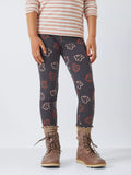 Leggings fleuris pour enfants John Lewis ANYDAY, couleur anthracite