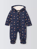 Combinaison de neige John Lewis pour bébé, motif animaux, bleu marine