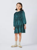 Robe de fête en velours à étoiles pour enfants John Lewis, bleu sarcelle
