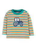 Frugi Baby Orion Tracteur Applique Haut en coton biologique Multicolore