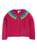 Gilet en coton biologique GOTS Wrenly de Frugi Kids, couleur airelle rouge