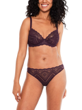 Maison Lejaby Vertige Lace Bikini Knickers, Grape - McGrocer