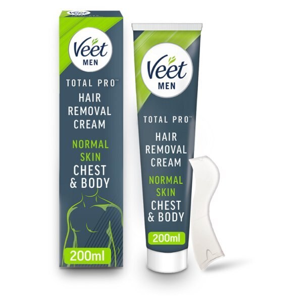 Veet Men Hair Removal Cream Chest & Body Normal Skin 200ml GOODS Superdrug