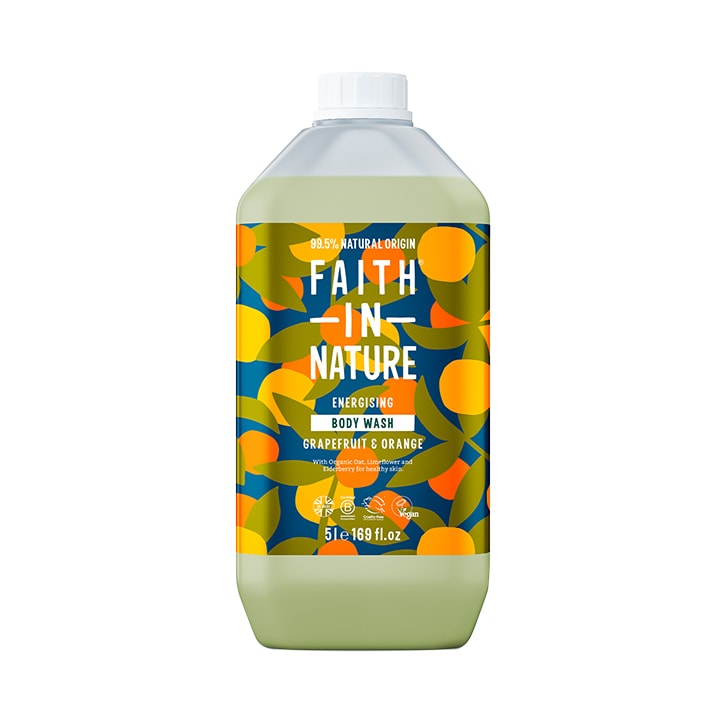 Faith in Nature Fragrance Free Body Wash 5L - McGrocer