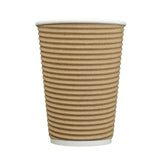 Cafe Express 10oz 284ml Brown Corrugated Hot Cups 1000 Pack