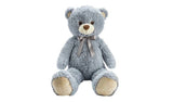 100cm Bear Soft Toy - Grey - McGrocer