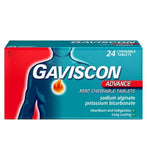 Gaviscon Advance Tabs Soulagement des brûlures d'estomac - Menthe 24 comprimés
