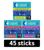 Liquid IV Hydration Multiplier Electrolyte Powder Mix Weekday Bundle x3 flavours 45 sachets