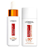 LOreal Paris Revitalift Vitamin C Serum 30ml and UV Fluid SPF 50 50ml Brightening Duo