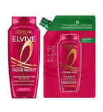 LOréal Paris Elvive Colour Protect Shampoo with Refill Pouch Bundle