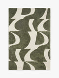 Tapis John Lewis Mellea Broken Wave, vert