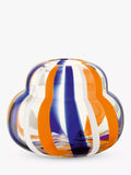 Vase en verre folklorique LSA International, H19cm, orange/bleu
