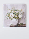 Reproduction sur toile encadrée « Nature morte florale » de John Lewis, 81,9 x 81,9 cm, multicolore