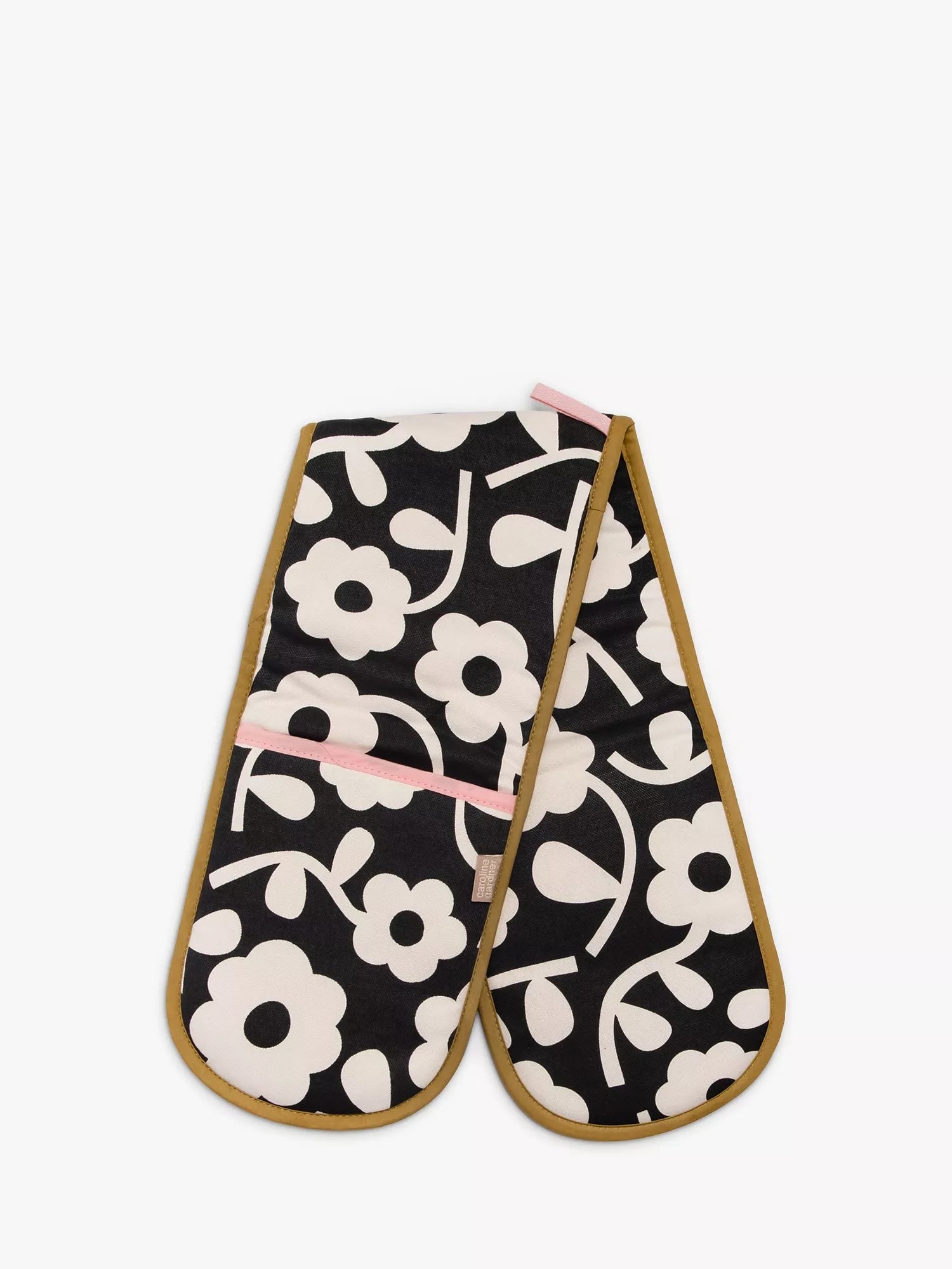 Caroline Gardner Monochrome Bloom Oven Glove, Multi - McGrocer