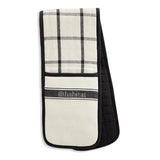 Habitat Woven Check Double Oven Gloves - Neutral