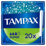 Tampax Super Tampons with Cardboard Applicator 20 Count GOODS Superdrug