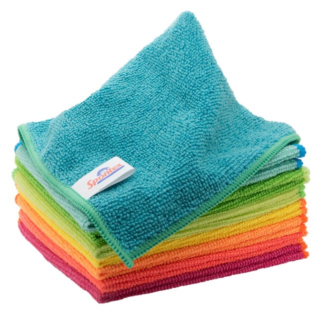 Spontex Microfibre Cloths Value Pack 8 per pack GOODS M&S