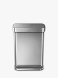 Poubelle à pédale simplehuman avec poche intérieure, acier inoxydable brossé, 55 L