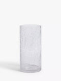 Vase cylindrique craquelé John Lewis ANYDAY, H25cm, transparent
