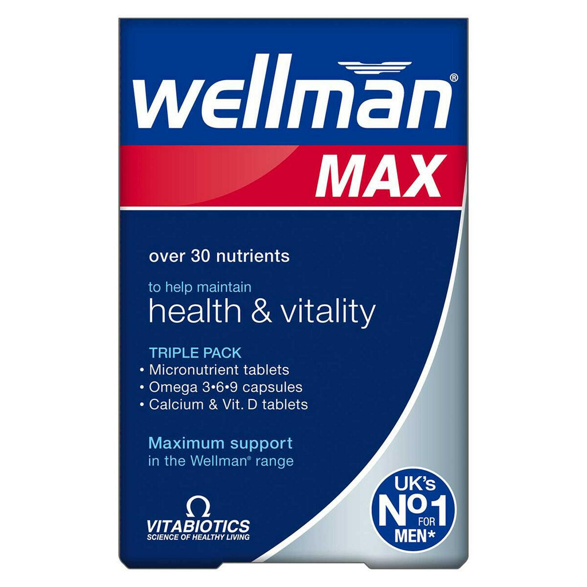 Vitabiotics Wellman Max - 84 Tablets GOODS Boots