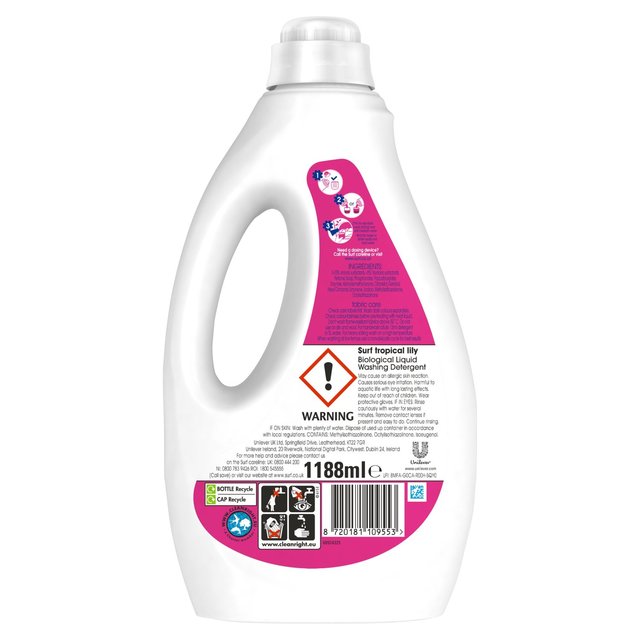 Surf Tropical Lily Concentrated Liquid Laundry Detergent 44 Washes 1.188L GOODS M&S