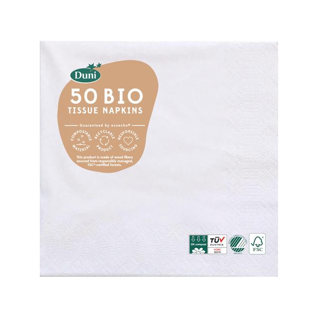 White Compostable Paper Napkins 50 per pack GOODS M&S