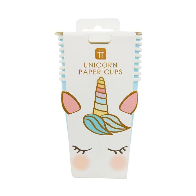 Unicorn Recyclable Paper Party Cups 8 per pack GOODS M&S