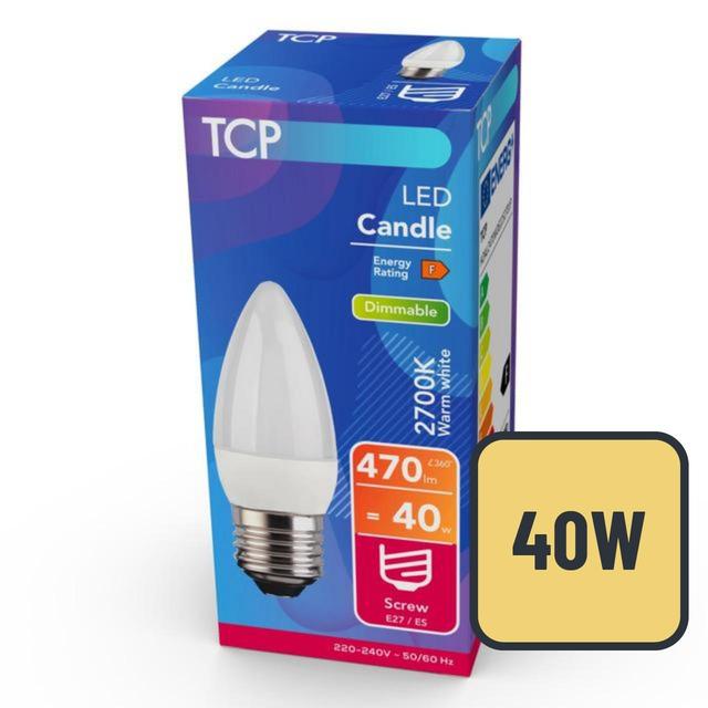 TCP Dimmable Candle Screw 40W Light Bulb GOODS M&S