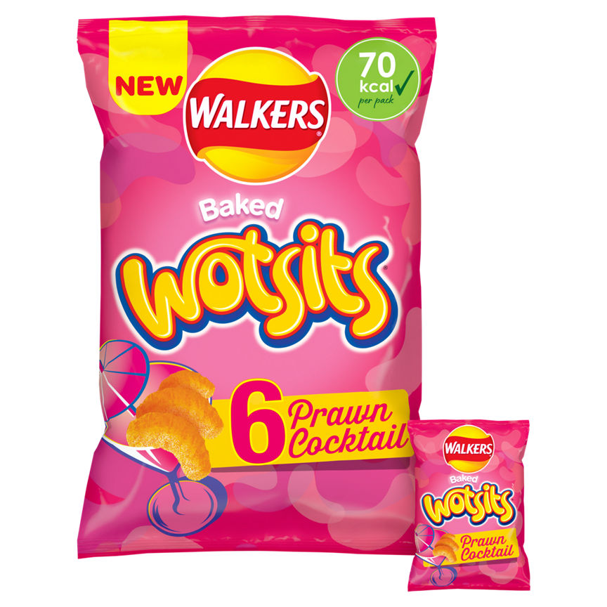 Walkers Wotsits Prawn Cocktail Multipack Snacks Crisps GOODS ASDA