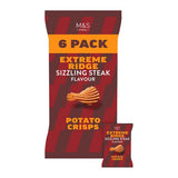 MS Sizzling Steak Extreme Ridge Cut Crisps Multipack