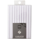 MS Antibacterial Pure Cotton Handkerchiefs White