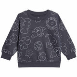 MS Doodle Print Sweatshirt 6-7 Years Charcoal