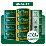 John West Tuna Chunks in Sunflower Oil 4x125g 102g drainedl