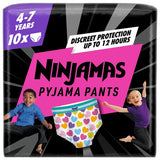 Pampers Ninjamas Pyjama Pants Girls 10 Nappy Pants 4-7 Years 17-30kg