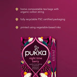 Pukka Organic Night Time Berry Herbal Tea x20 Compostable Sleep Tea Bags