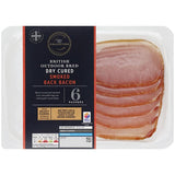 MS Select Farms Outdoor Bred 6 Dry Cured Smoked Back Bacon Rashers