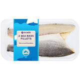 Ocado 2 Sea Bass Fillets Skin On Boneless