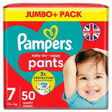Pampers Baby-Dry Nappy Pants Size 7 15kg Jumbo Pack