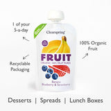 Clearspring Organic FRUIT Puree - Banana Blueberry Strawberry