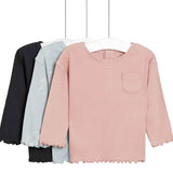 MS Bird Print Tops 3 Pack 6-9 Months Multi