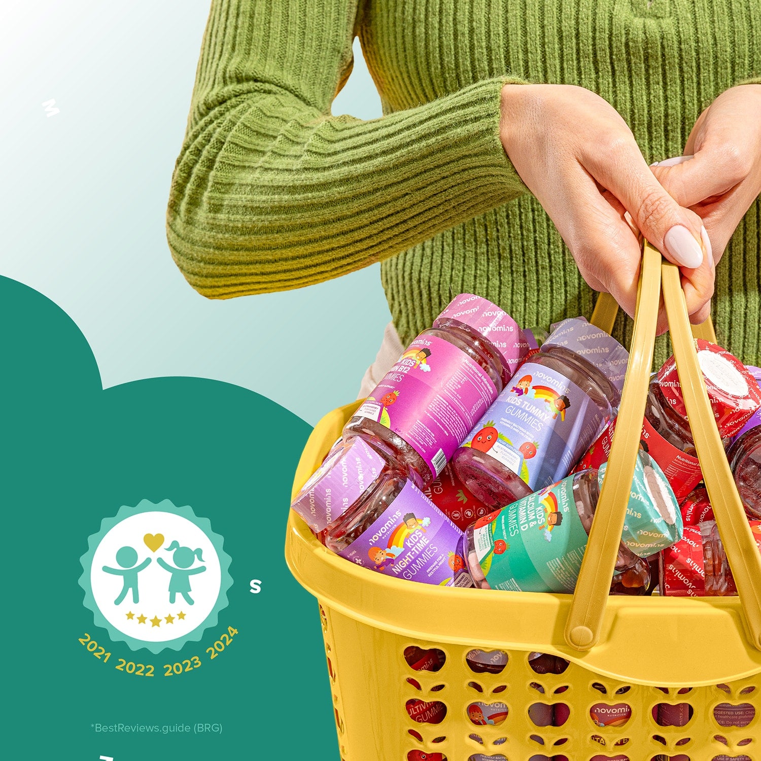 Novomins Kid's Calcium, Vitamin D & K2 30 Strawberry Flavour Gummies - 998883