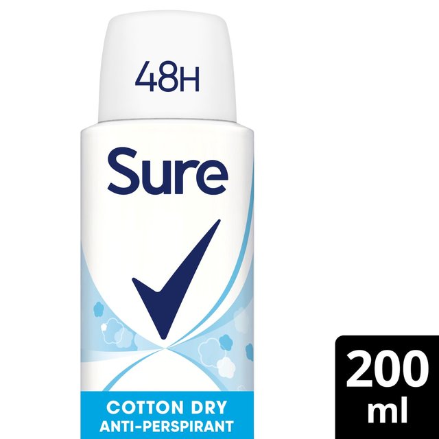 Sure Women Antiperspirant Deodorant Cotton Dry Aerosol 200ml GOODS M&S