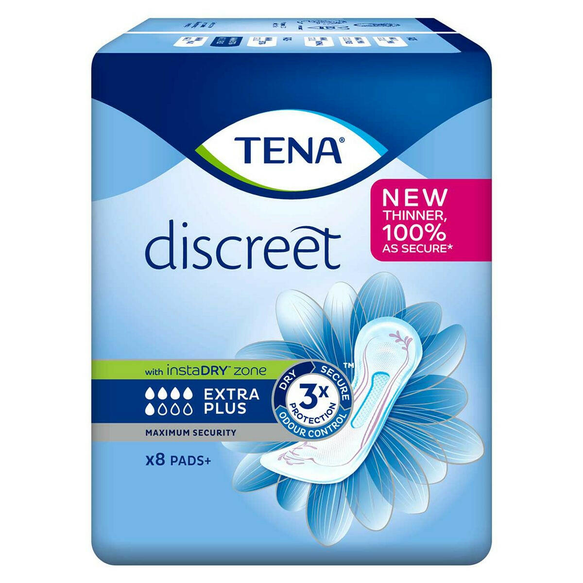 TENA Discreet Extra Plus Incontinence Pads for Bladder Weakness 8pk GOODS Boots