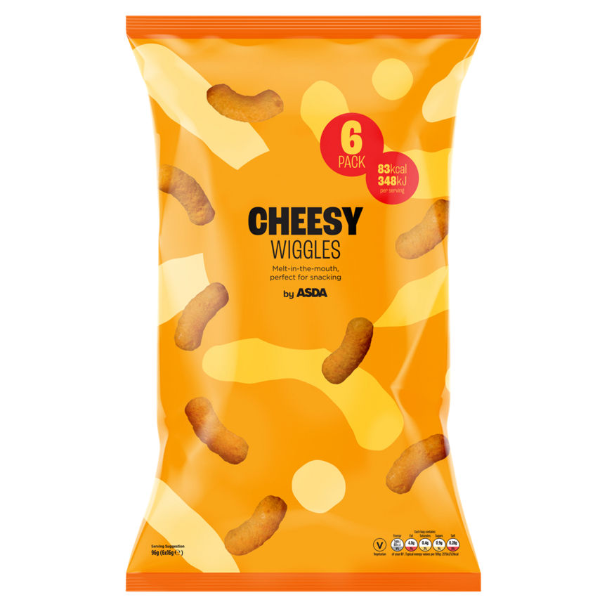 ASDA Cheesy Wiggles 6 x 16g (96g) - McGrocer
