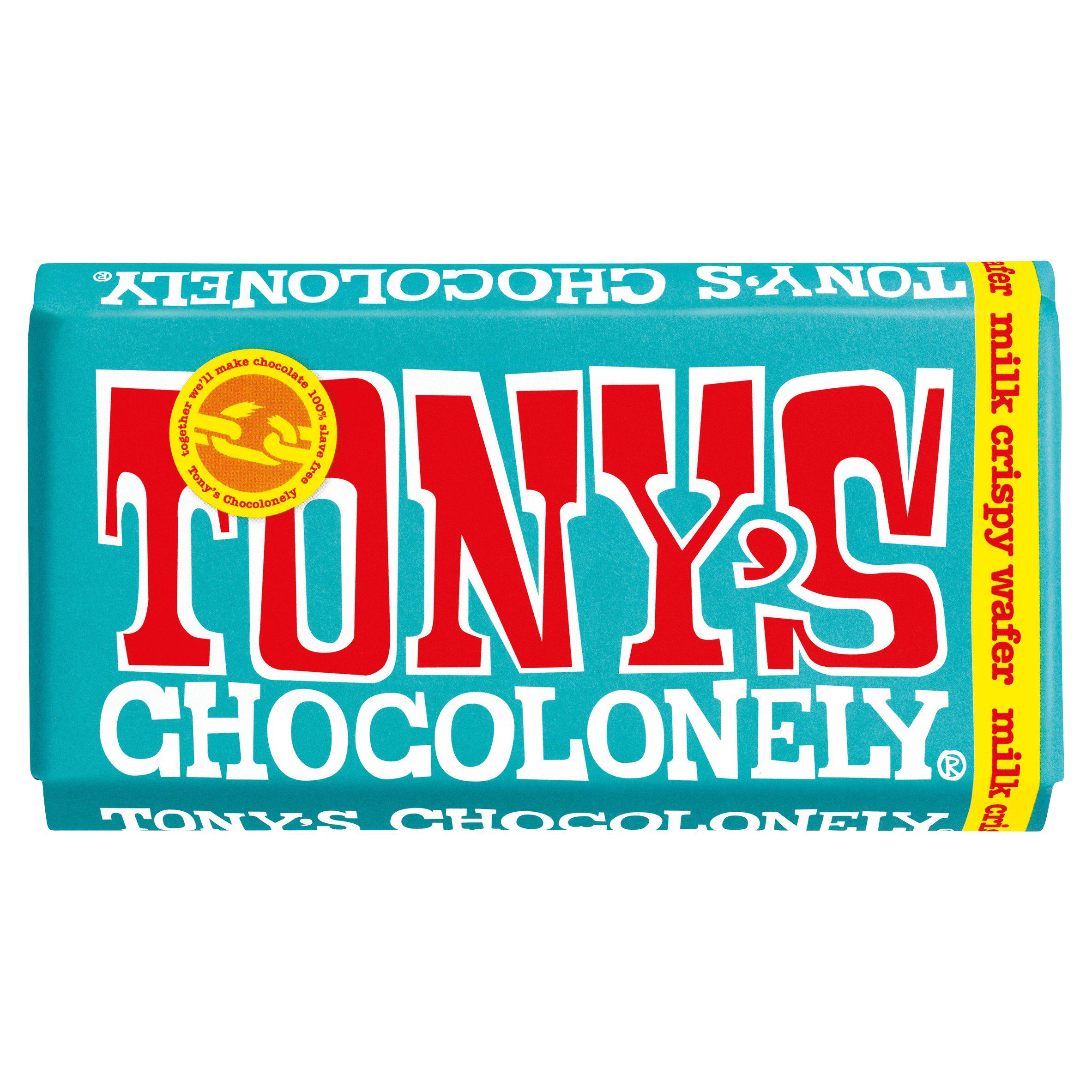 Tony's Chocolonely Fairtrade Milk Crispy Wafer 180g GOODS Sainsburys